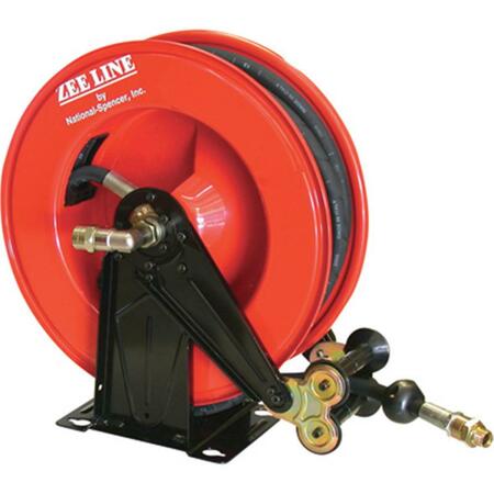 ZEE LINE Air Pneumatic Grease Pump - 60-1 Pressure, with Hose Reel - Model No. 6166 109025